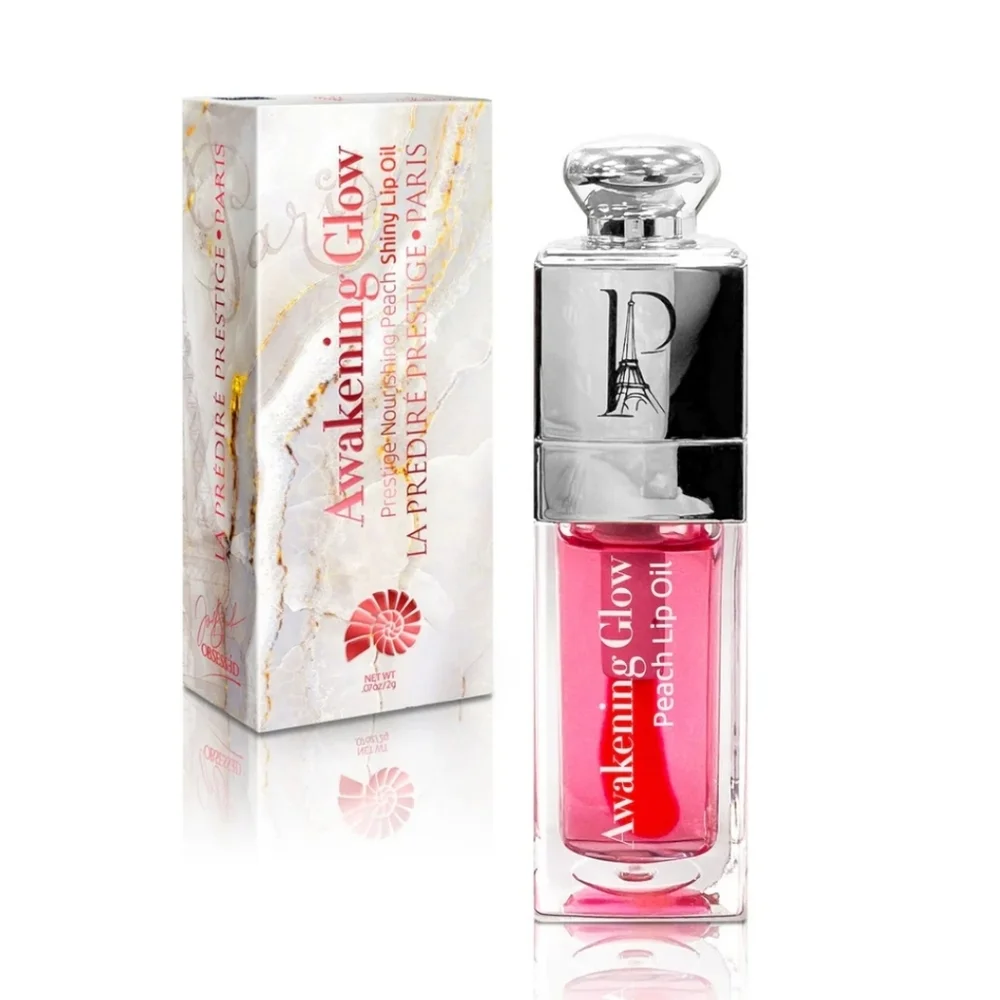 NIB-Awakening Glow LA Predire Prestige Nourishing Peach Shiny Lip Oil